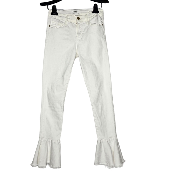Frame Denim Denim - Frame Denim Off-White Kick Flare Jeans
